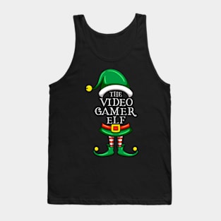 The Video Gamer Elf Matching Family Christmas Pajama Tank Top